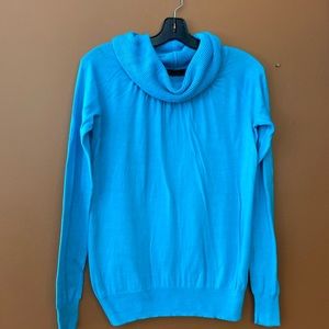 The Limited ladies teal cowl neck sweater in size large.